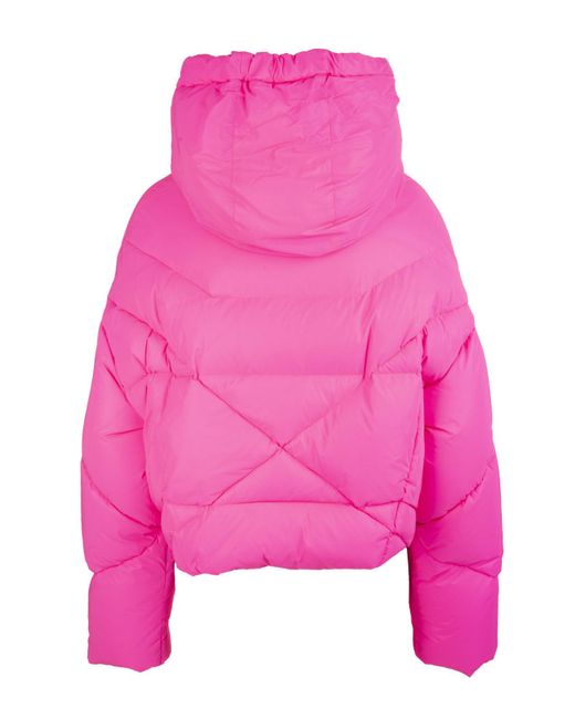 Khrisjoy Pink Cropped Puffer Jacket