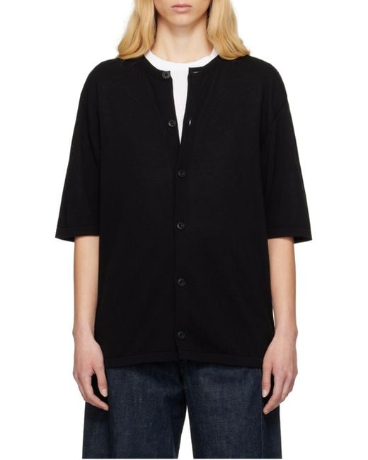Lemaire Black Short Sleeve Shirt for men