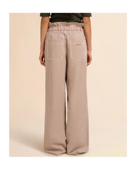 Marni Natural Elasticated Paperbag Waist Gabardine Trousers