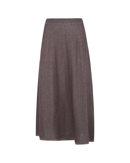 D.exterior Brown Vanisè Flared Skirt