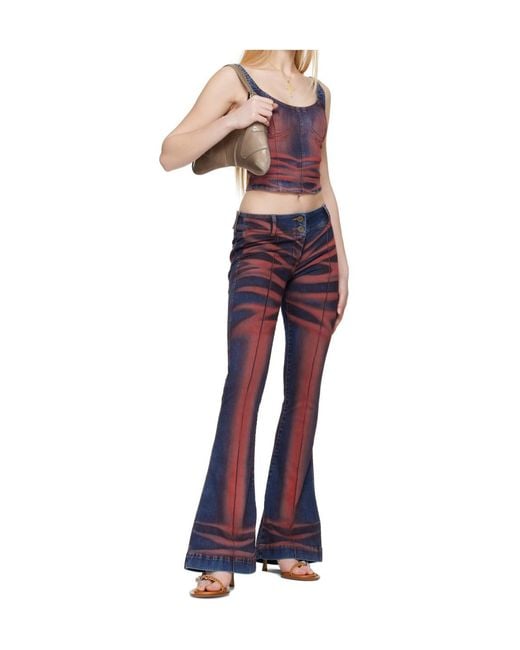 KNWLS Blue Harley Corset Top