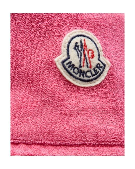 Moncler Pink Reversible Dropped Wide Brim Bucket Hat