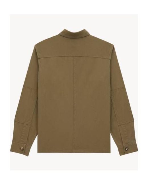 Saint Laurent Green Button-Up Twill Overshirt for men