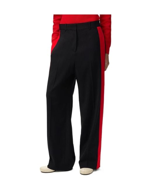 Loewe Red Casual Pants With Belt Loops