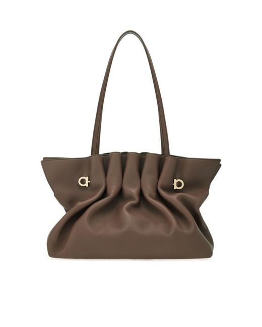 Ferragamo Brown Ferragamo Soft-Bag (M)