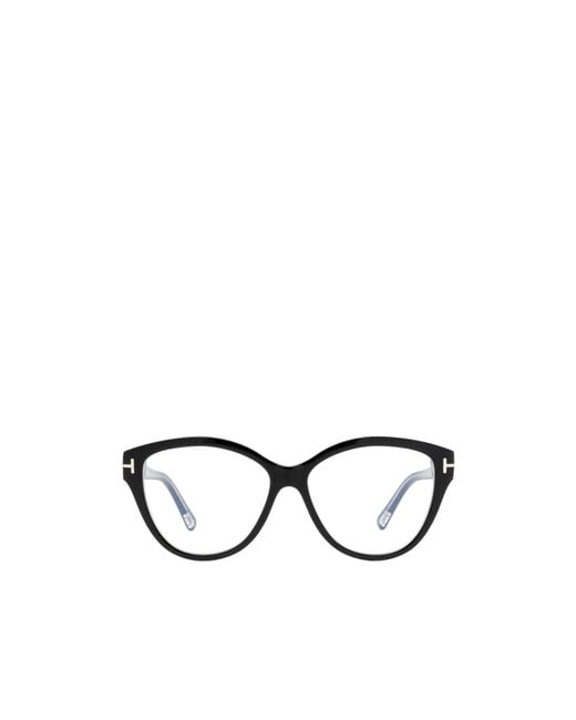 Tom Ford White Eyewear Cat-Eye Frame Glasses