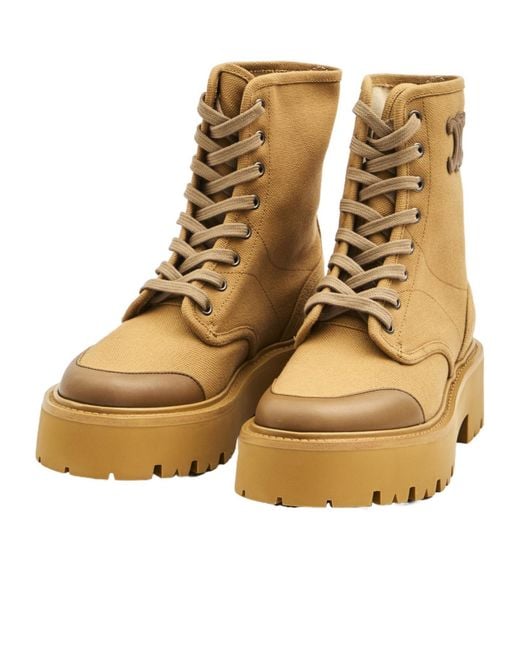 Céline Natural Bulky Lace-Up Boot
