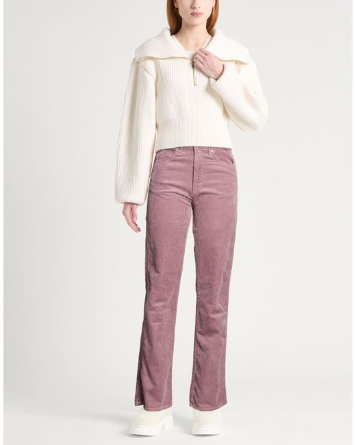 Isabel Marant Pink Straight-Leg Corduroy Pants