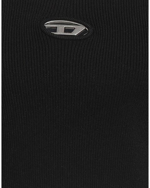 DIESEL Black Solid-Colored Knitwear