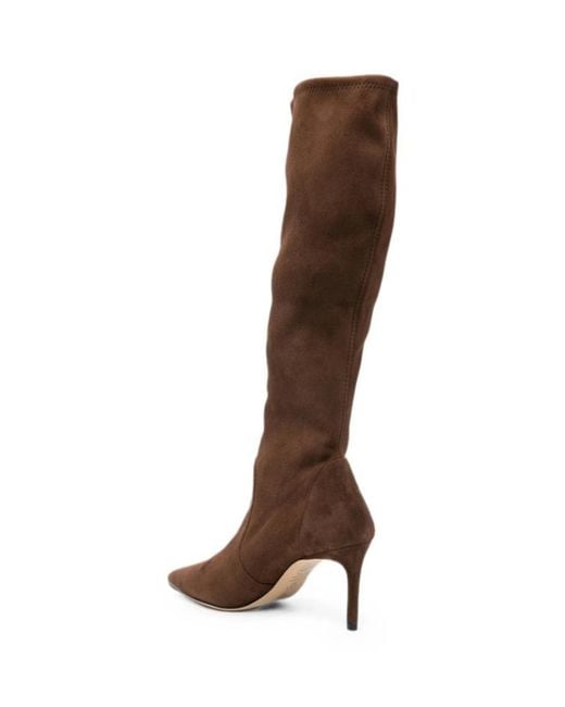 Stuart Weitzman Brown Pointed-Toe Tall Boots