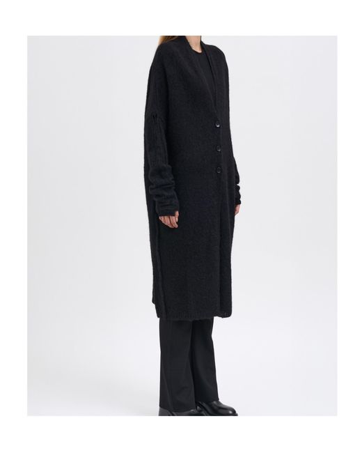 Thom Krom Black Cardigan Lungo Oversize