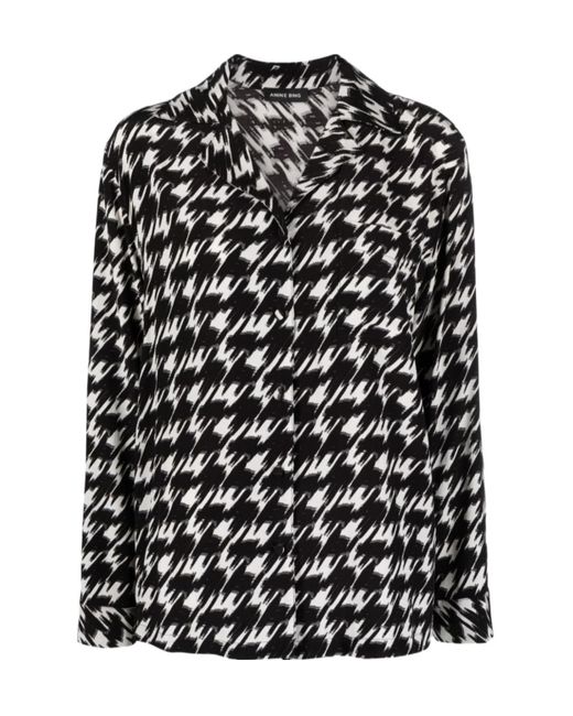 Anine Bing Black Long-Sleeved Button Shirt