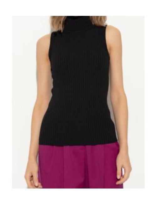 Dolce & Gabbana Black Turtleneck Knitted Vest