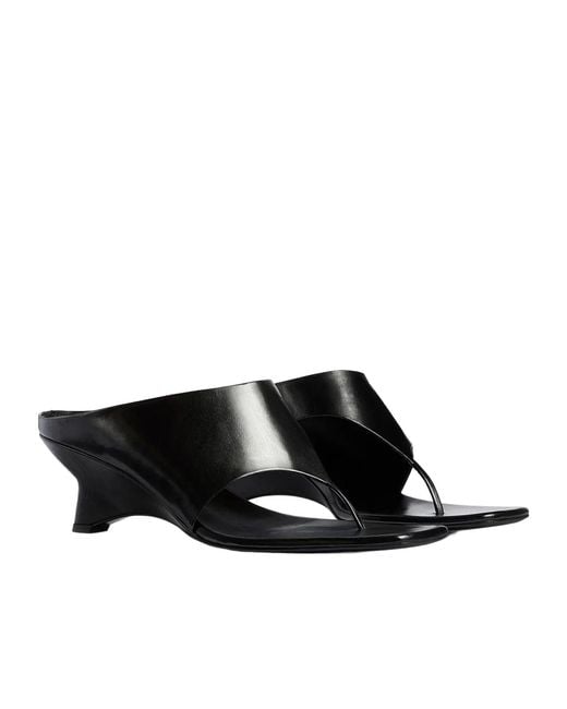 Khaite Black Marlow 55 Thong Mules
