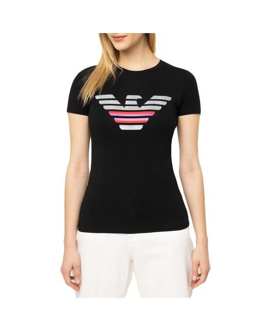 Emporio Armani Black Logo Print T-Shirt