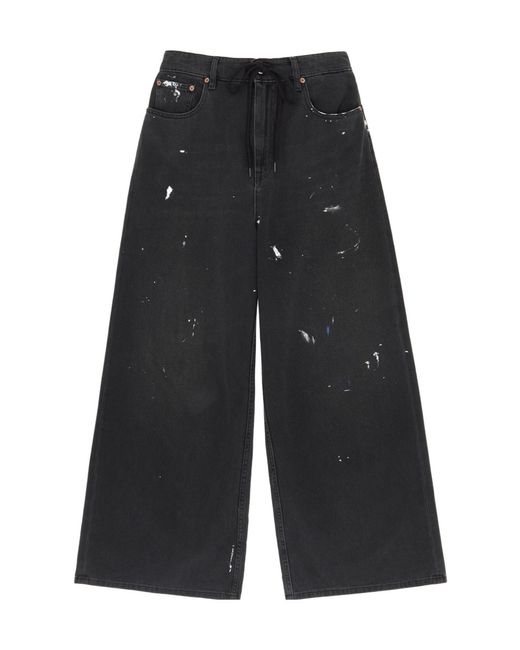 MM6 by Maison Margiela Black Wide Leg Jeans