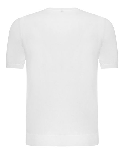 Malo White Short Sleeved Crewneck T-Shirt for men