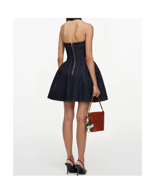Self-Portrait Blue Sleeveless Dress