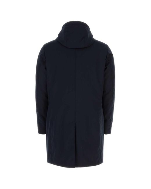 Moorer Blue Long-Sleeved Zipper Down Jacket for men