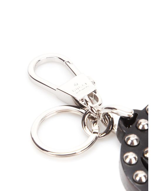 Gucci White Double G Key Chain