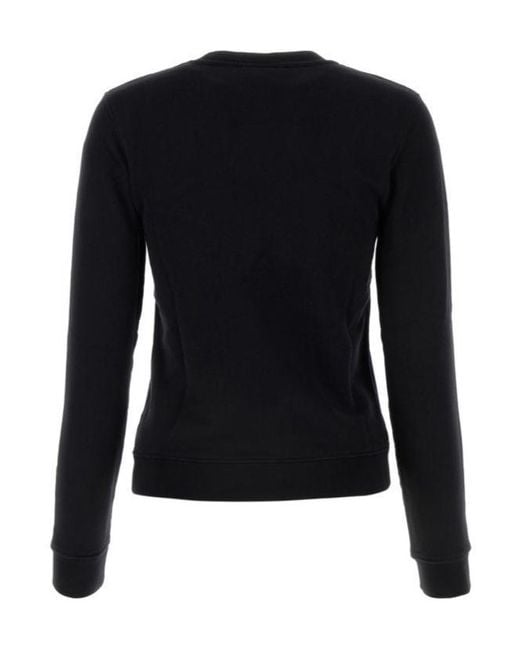 Maison Kitsuné Black Maison Kitsuné Fox Head Patch Crewneck Sweatshirt
