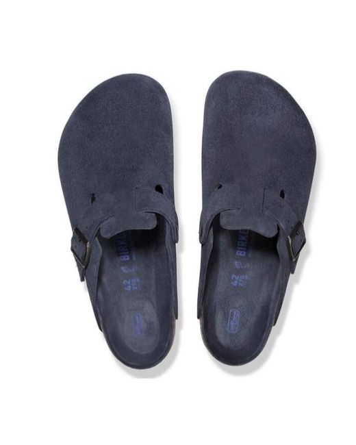 Birkenstock Blue Boston Buckled Slip-On Mules for men