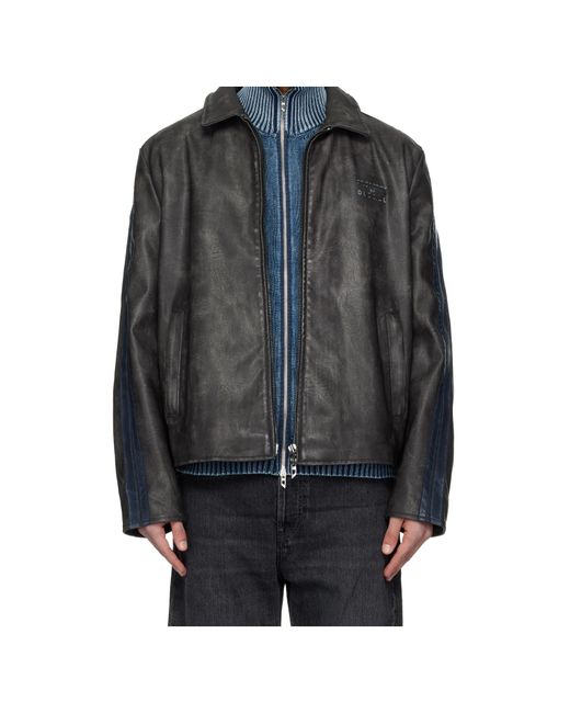 DIESEL Gray J-Hole Zipped Jacket for men