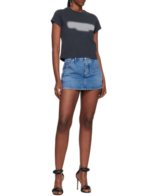 Alexander Wang Blue Five-Pocket Denim Mini Skirt