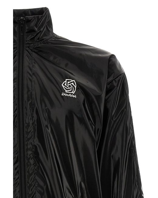 Doublet Black Patent-Finish Track Jacket for men
