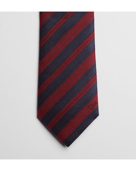 Dior Purple Homme Striped Tie for men
