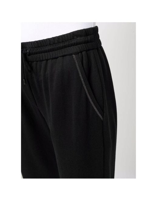 Brunello Cucinelli Black Drawstring Tapered Sweatpants