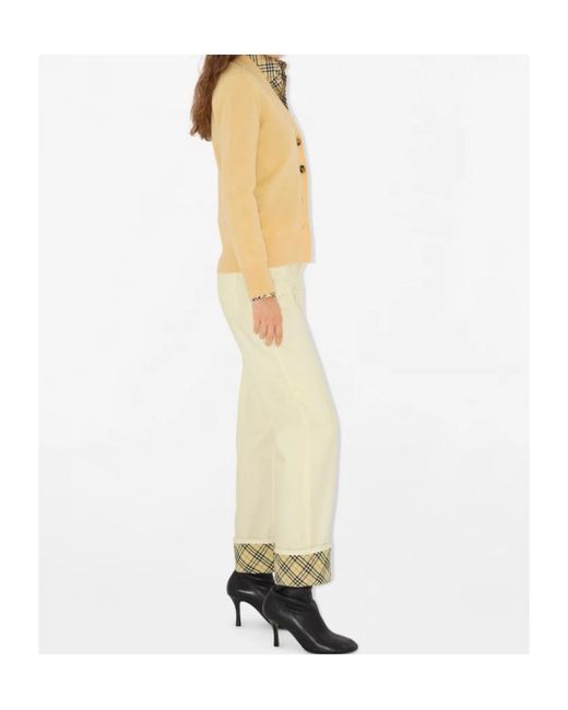 Burberry Yellow B Shield Knitted Cardigan