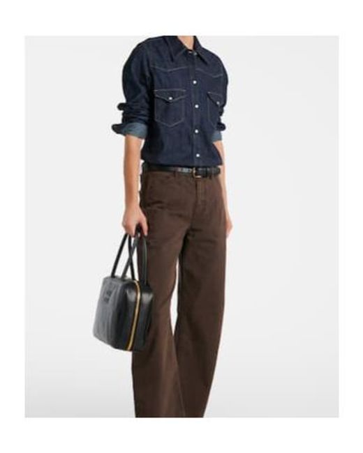 Nili Lotan Blue Travis Denim Shirt