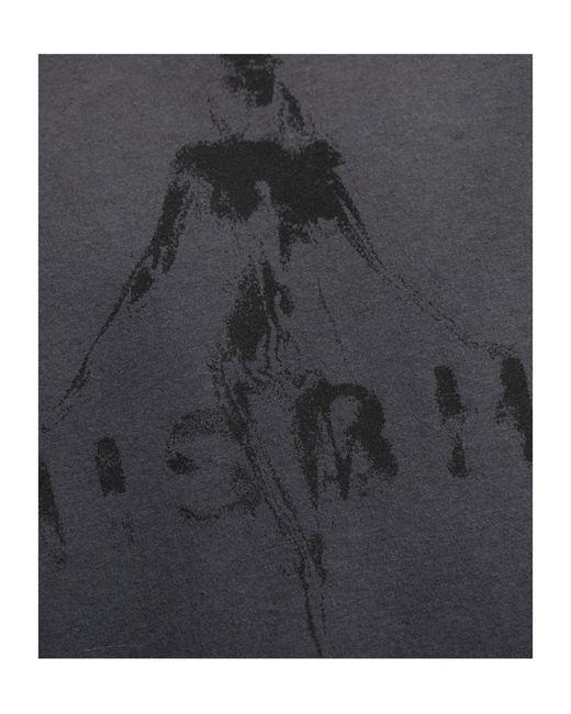 M I S B H V Blue Short-Sleeved Crewneck T-Shirt for men
