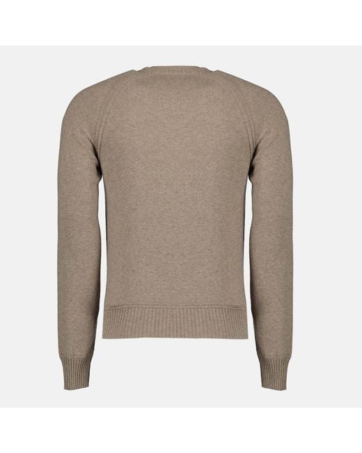 K-Way Brown Sebas Crew Neck Knitted Sweater for men