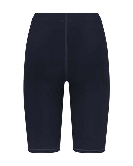 Jil Sander Blue Logo Printed Biker Shorts