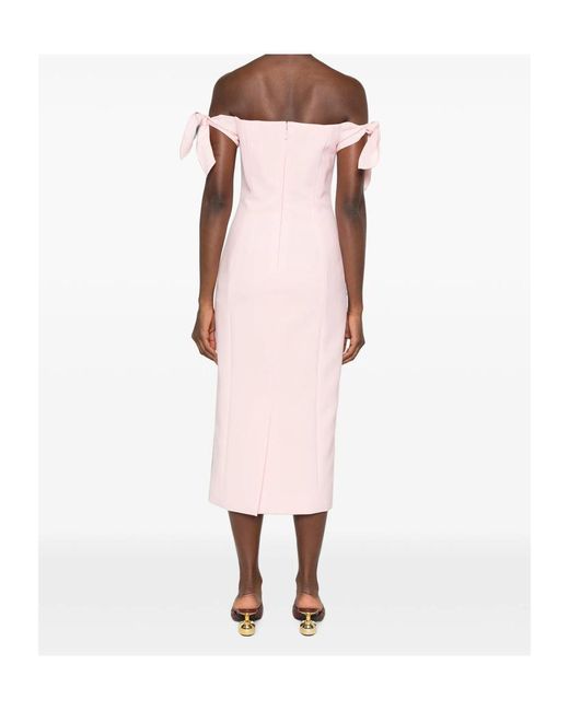 Carolina Herrera Pink Off-The-Shoulder Dress