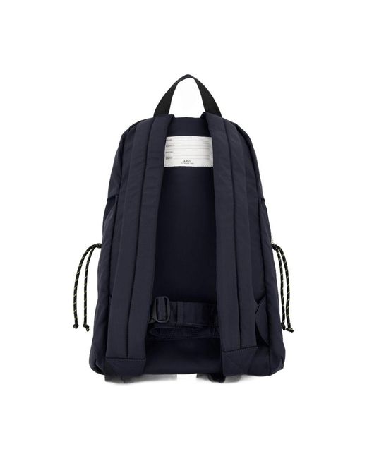 A.P.C. Blue Treck Buckled Drawstring Backpack for men