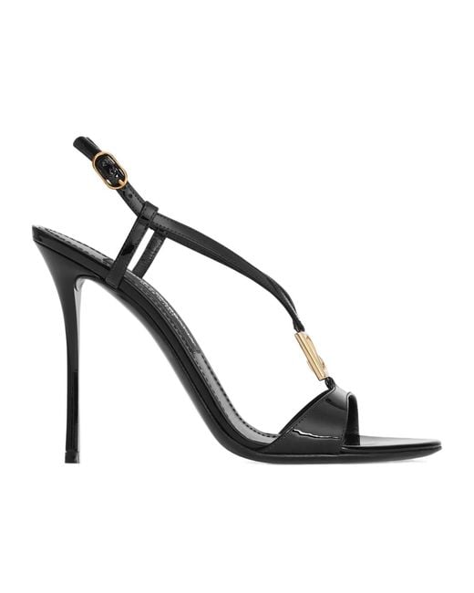 Dolce & Gabbana Metallic Patent Sandals