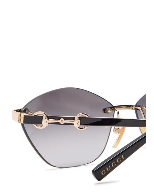 Gucci White Square-Frame Sunglasses