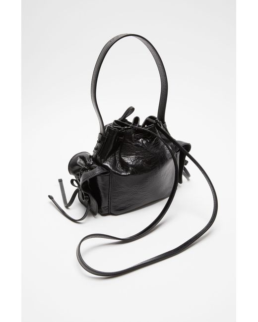 Acne Black Multipocket Mini Bucket Bag