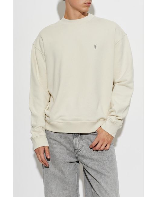 AllSaints White Asher Logo Sweatshirt for men