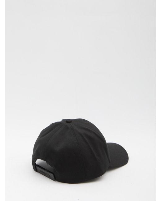 Moncler Black Logo Patch Baseball Cap for men