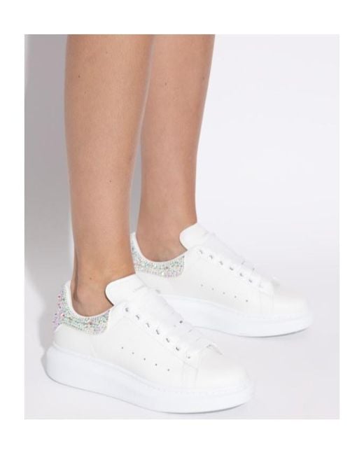 McQueen White Oversized Lace-Up Sneakers