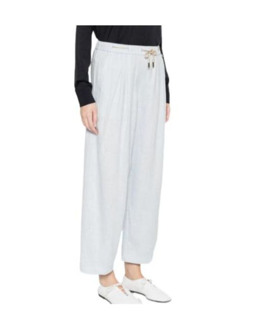 Herno White Drawstring Trousers