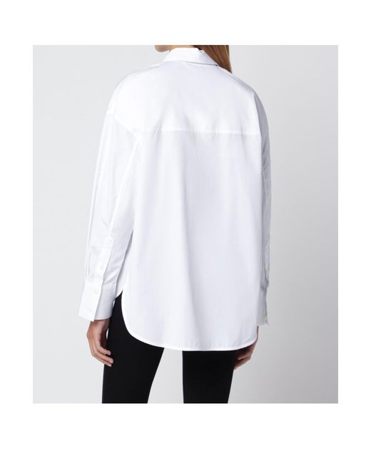 Totême White Button-Up Poplin Shirt