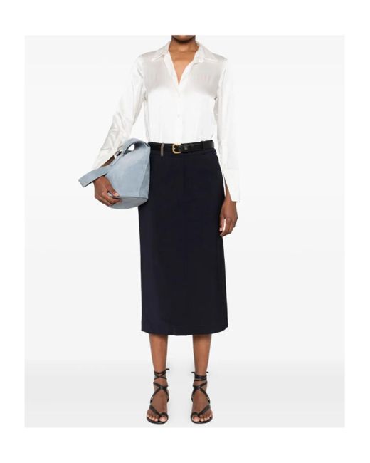 Peserico White Long-Sleeve Satin Shirt