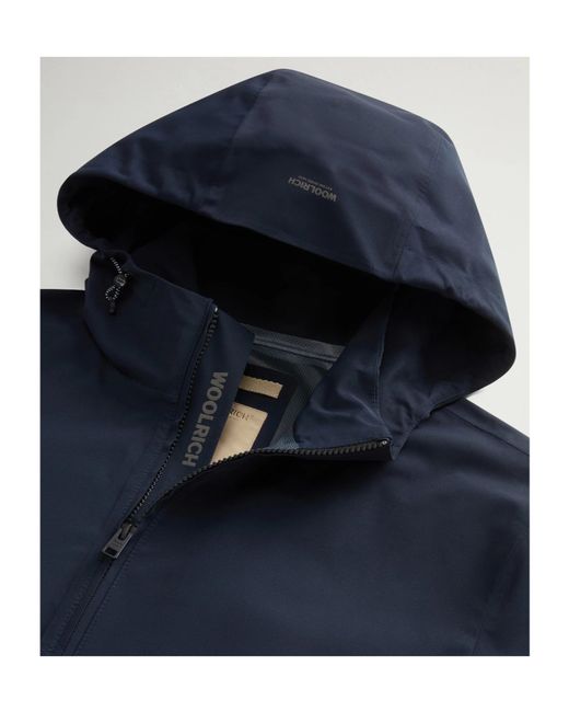 Woolrich Blue Two-Layered Pacific Jacket for men