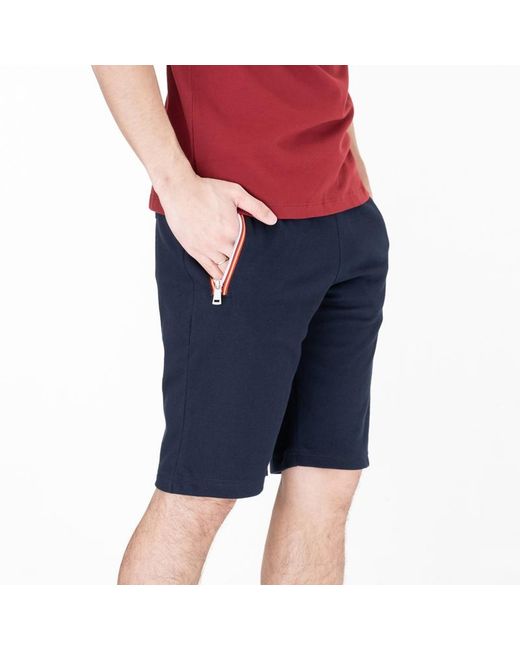 Paul & Shark Blue Logo Patch Shorts for men