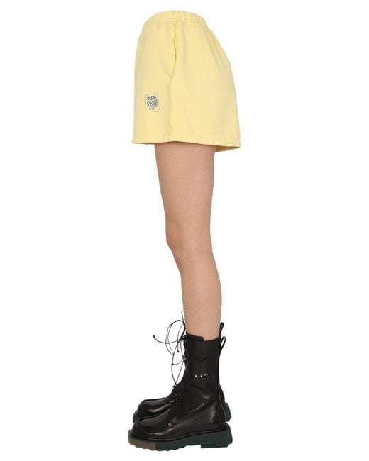 Opening Ceremony Yellow Logo-Print Elasticated Shorts